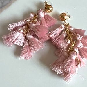 Pink dangle earrings
